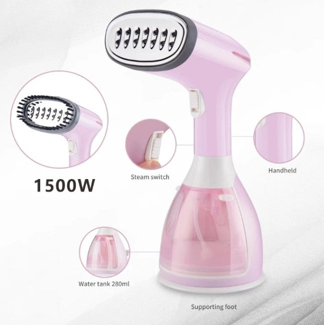 Vertical Fabric Steamer 280W Fast Heating 1500 ml Tank – SteamFlow