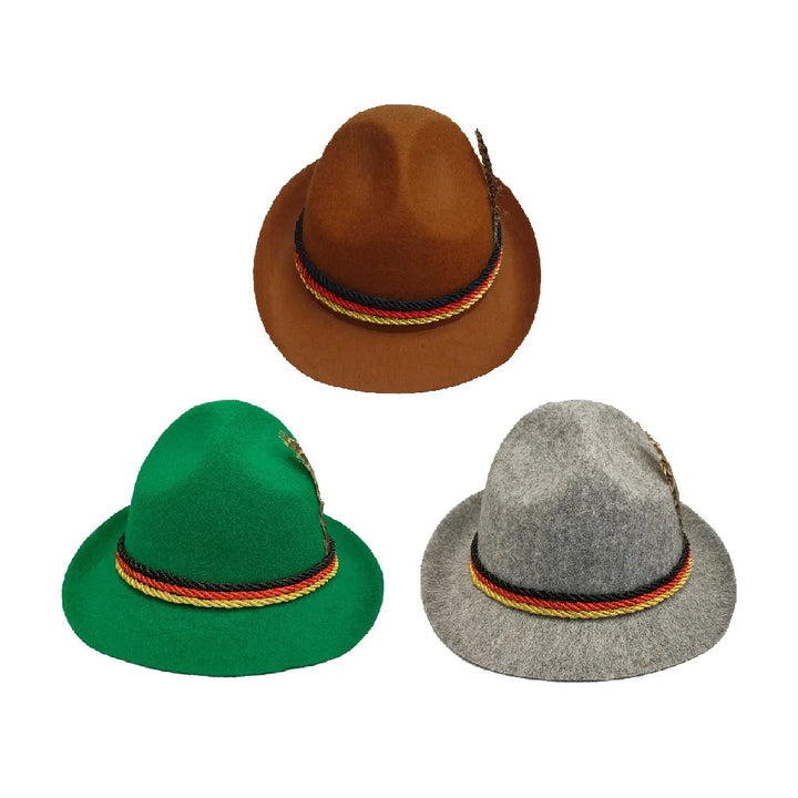 Sombrero alpino con pluma – Amigo de la montaña Oktoberfest 2026