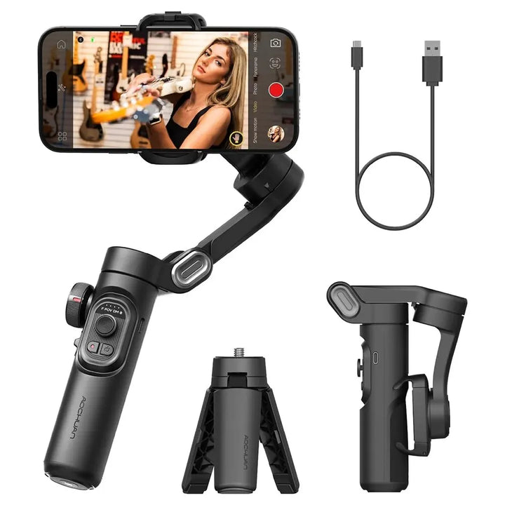 3-Axis Smartphone Gimbal Stabilizer with AI Tracking and Face Recognition – Alvion