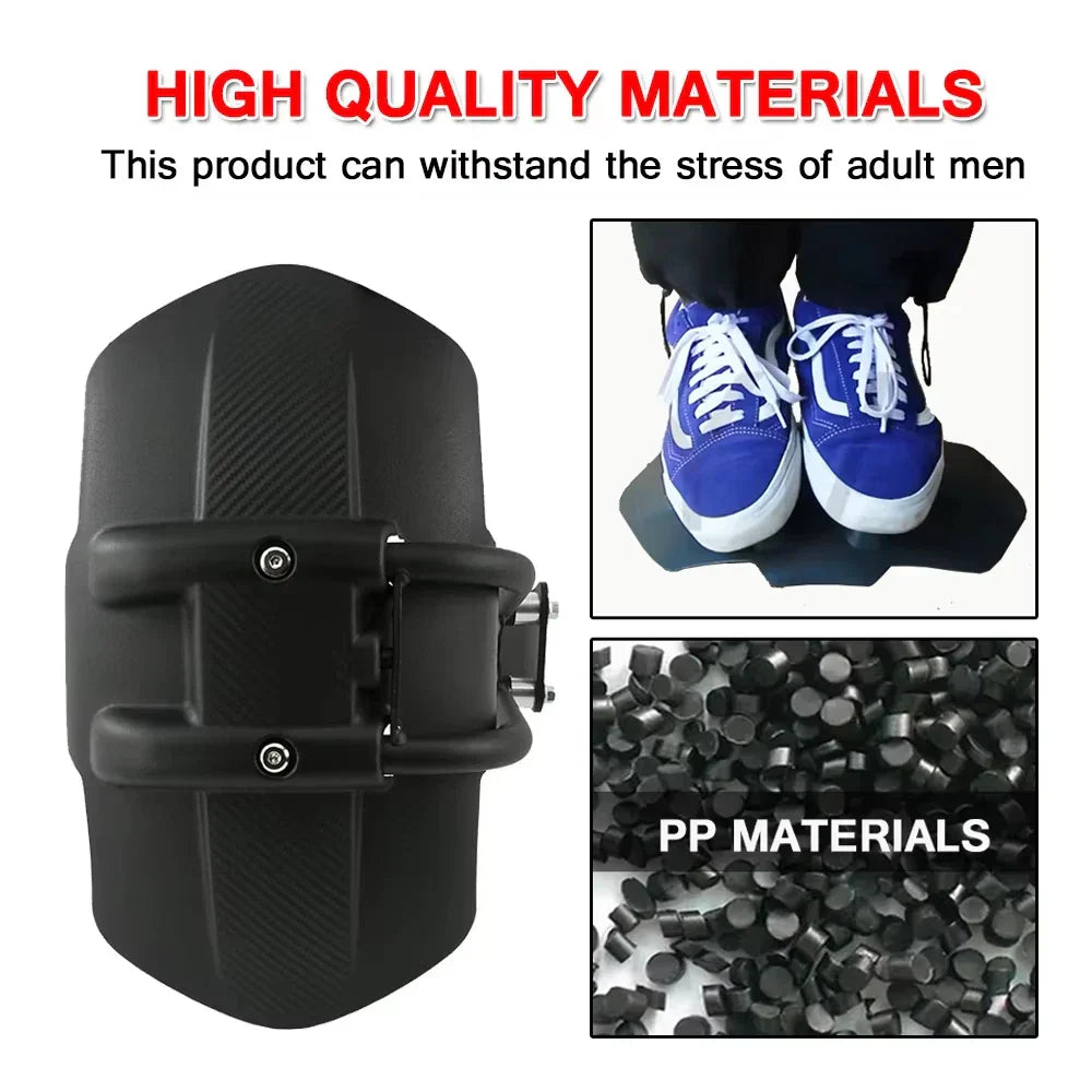 Universal Motorcycle Rear Wheel Guard with Steel Bracket – TrailGuard