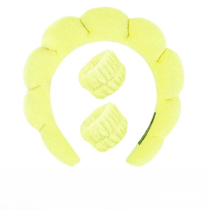 Plüsch Spa Kopfband & Handgelenkband Set - Fluffiea