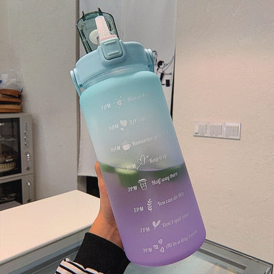 2L Motiverende vannflaske med tidsmarkeringer – HydroMotivator