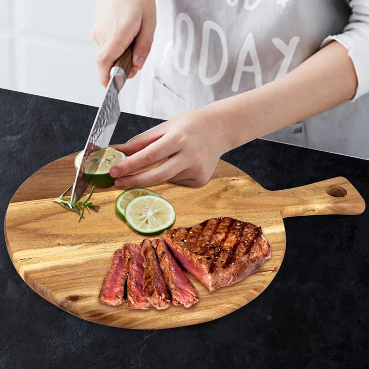 Acacia Wood Pizza Peel & Serving Board – WoodStyle