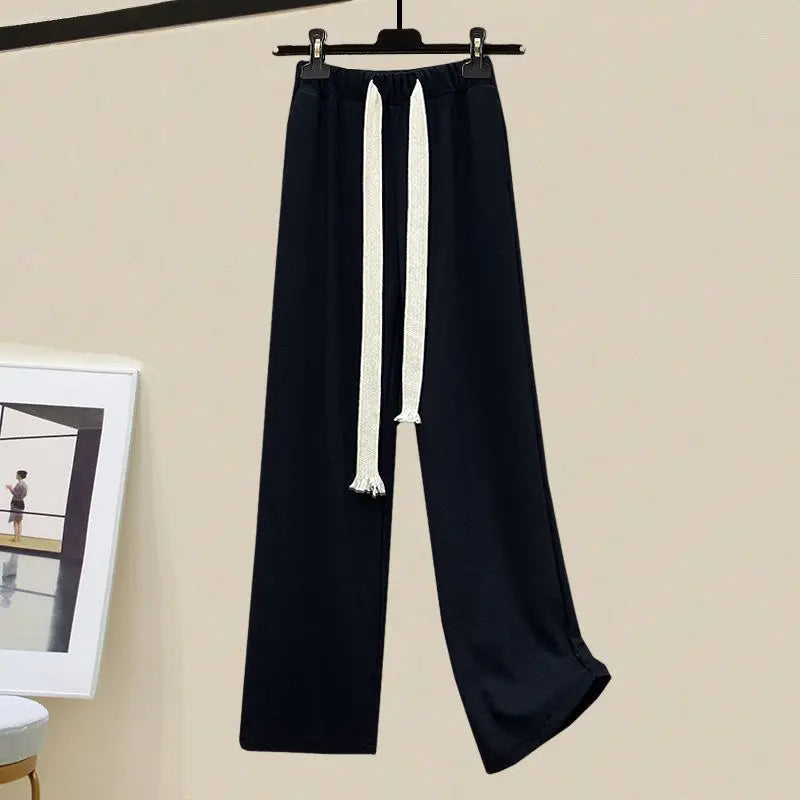 Two-piece women's set with pullover and wide-leg pants – Valeria