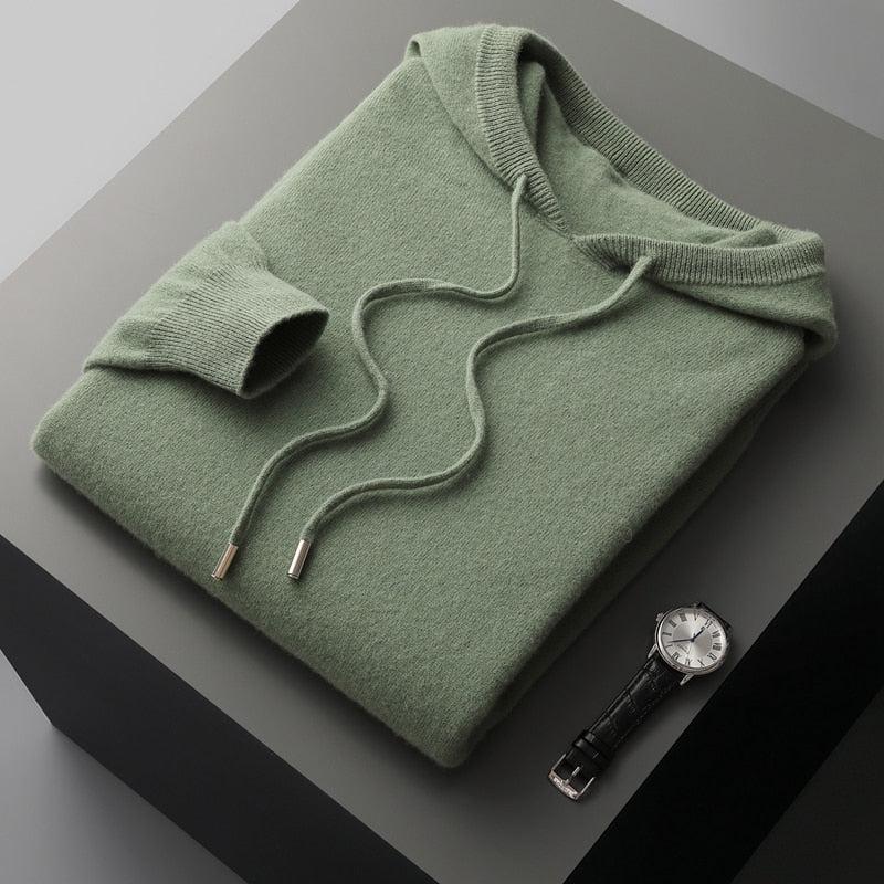 Sudadera con capucha para hombre de lana merina – Edición de otoño Cassiano