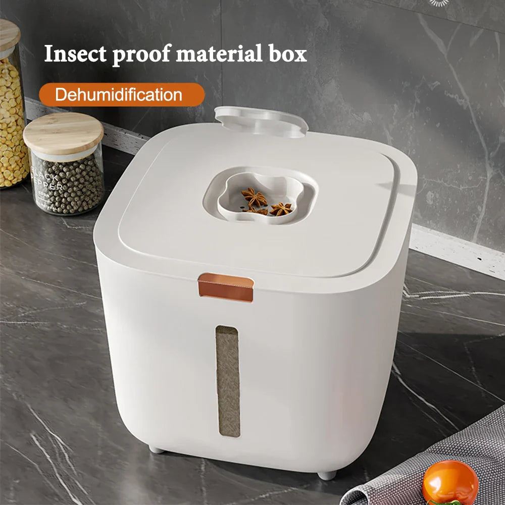Rice storage box 5–10 kg airtight, moisture- and insect-proof with measuring cup – GrainSafe