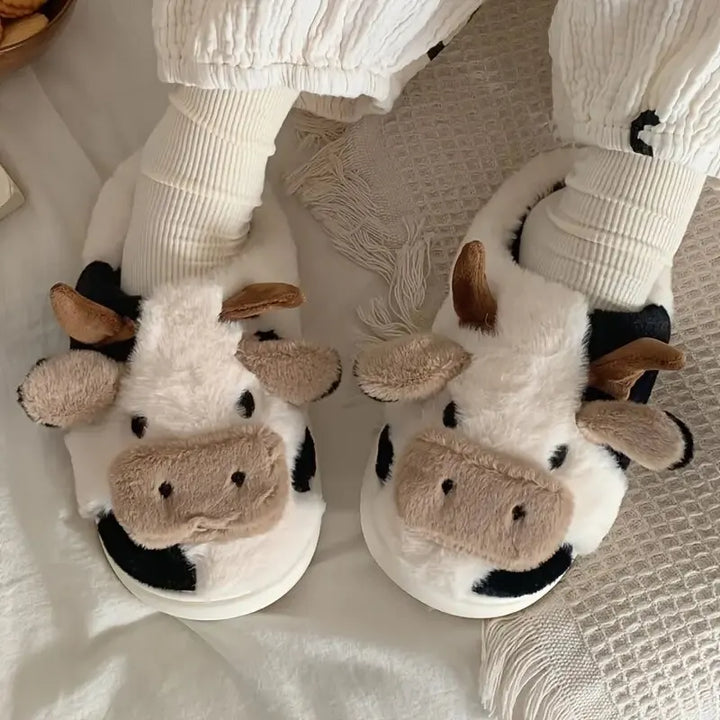 Plüsch-Hausschuhe im Kuhdesign – PlushCow