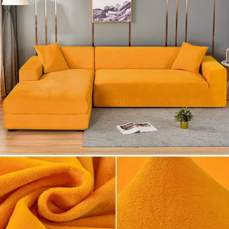 Stretch Velours Sofabezug mit luxuriöser Verarbeitung – Sofina