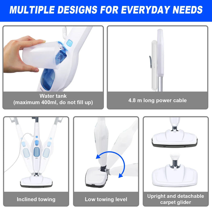 Alsidig 10-i-1 damprenser - JetClean