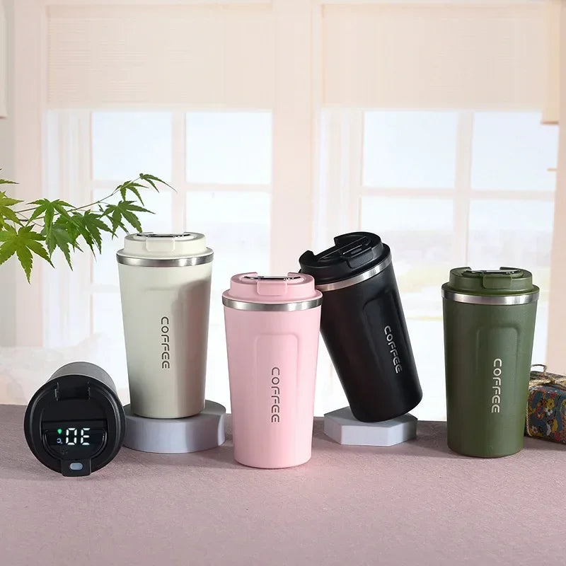 Stainless Steel Thermos Mug with Intelligent Temperature Display – TempMate