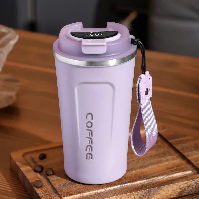 Stainless Steel Thermos Mug with Intelligent Temperature Display – TempMate