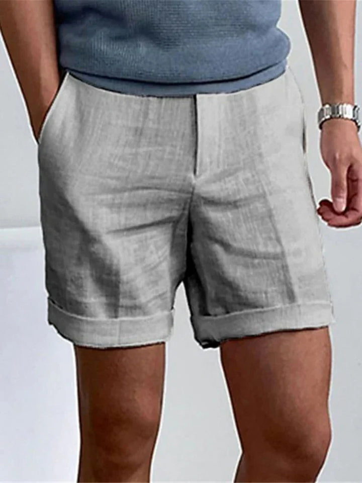 Light men's summer linen shorts with relaxed fit – Jorin