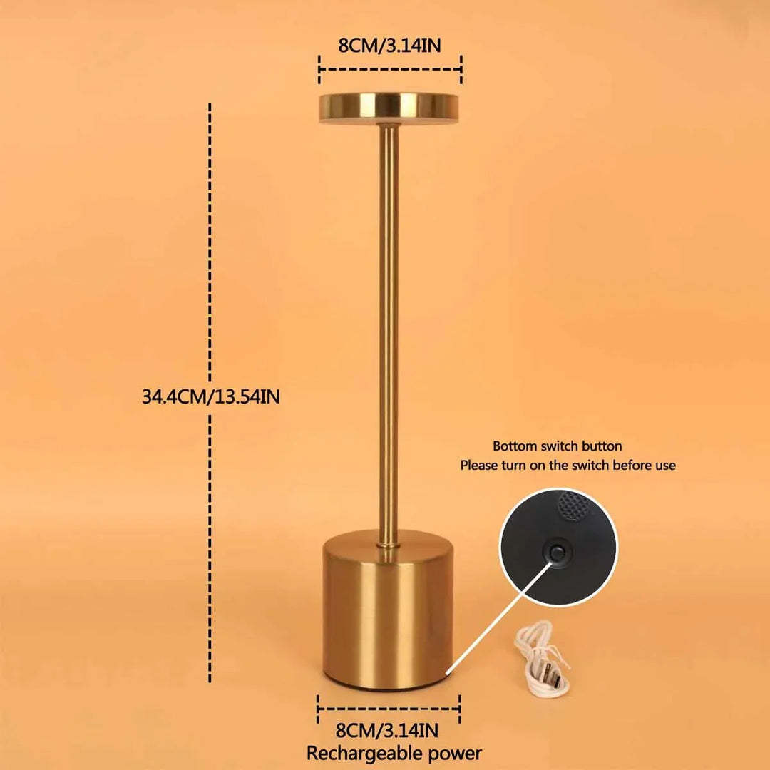 Wireless Metal LED Desk Lamp - LumiMetal