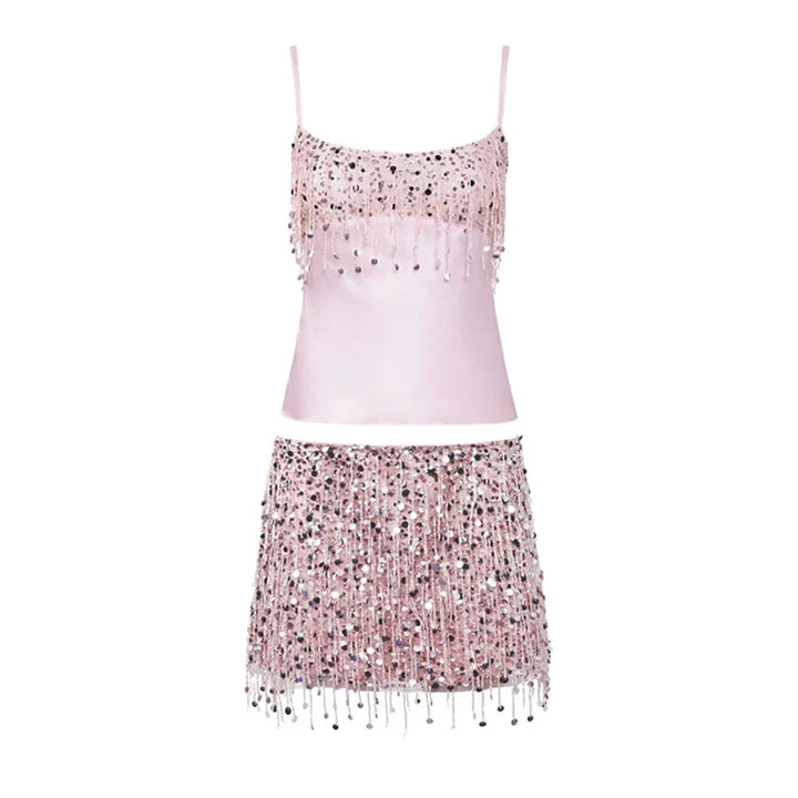Conjunto de bikini con borlas y lentejuelas – Riviera