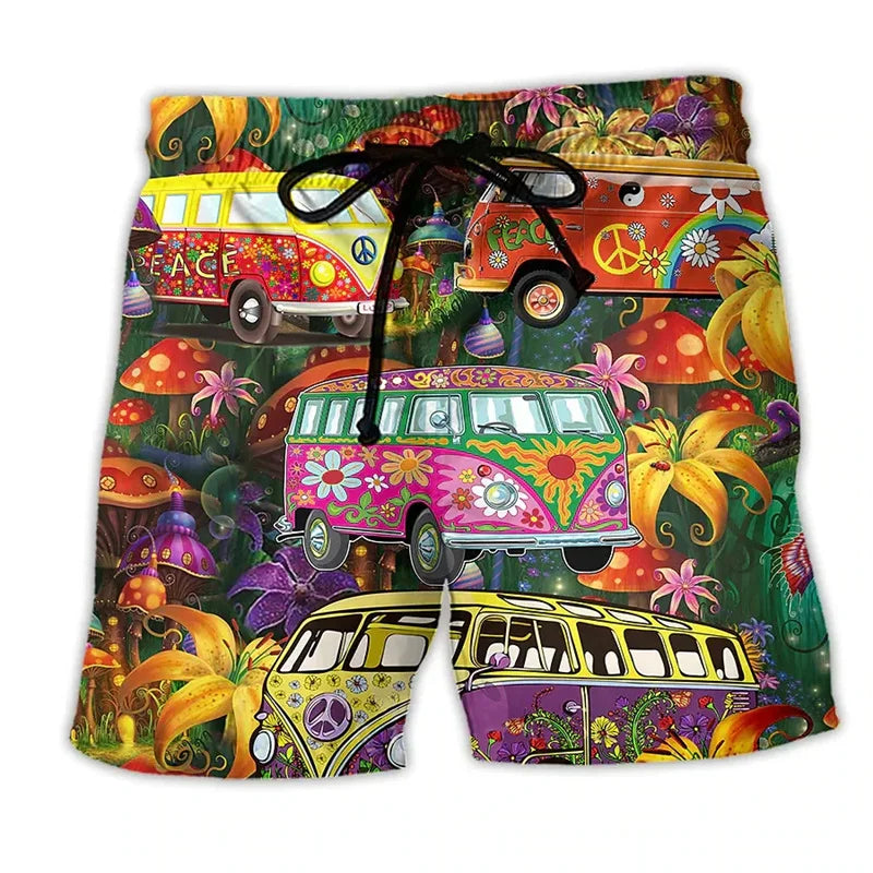 Herren Schwimmshorts mit Graffiti-Print – NovaBay