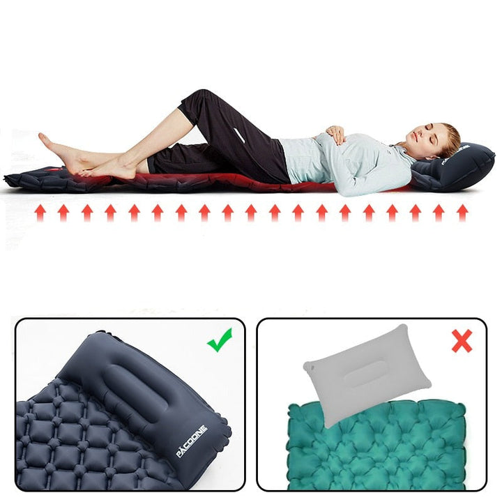 Ultralett vanntett liggeunderlag med integrert pumpe – AirRest