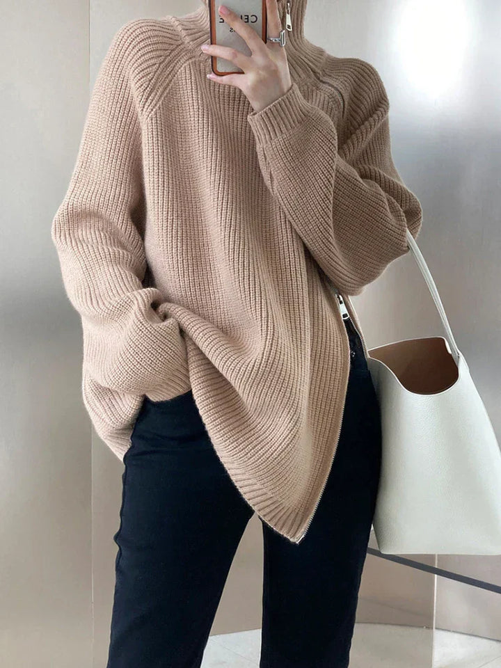 Women's Pullover Vest with Zipper - Clara