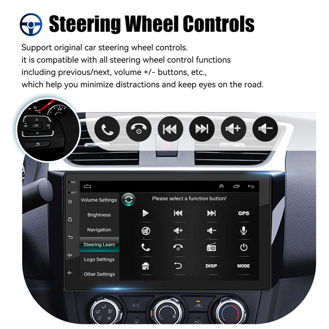Universal Android Car Radio with Touchscreen, GPS, and Wireless CarPlay