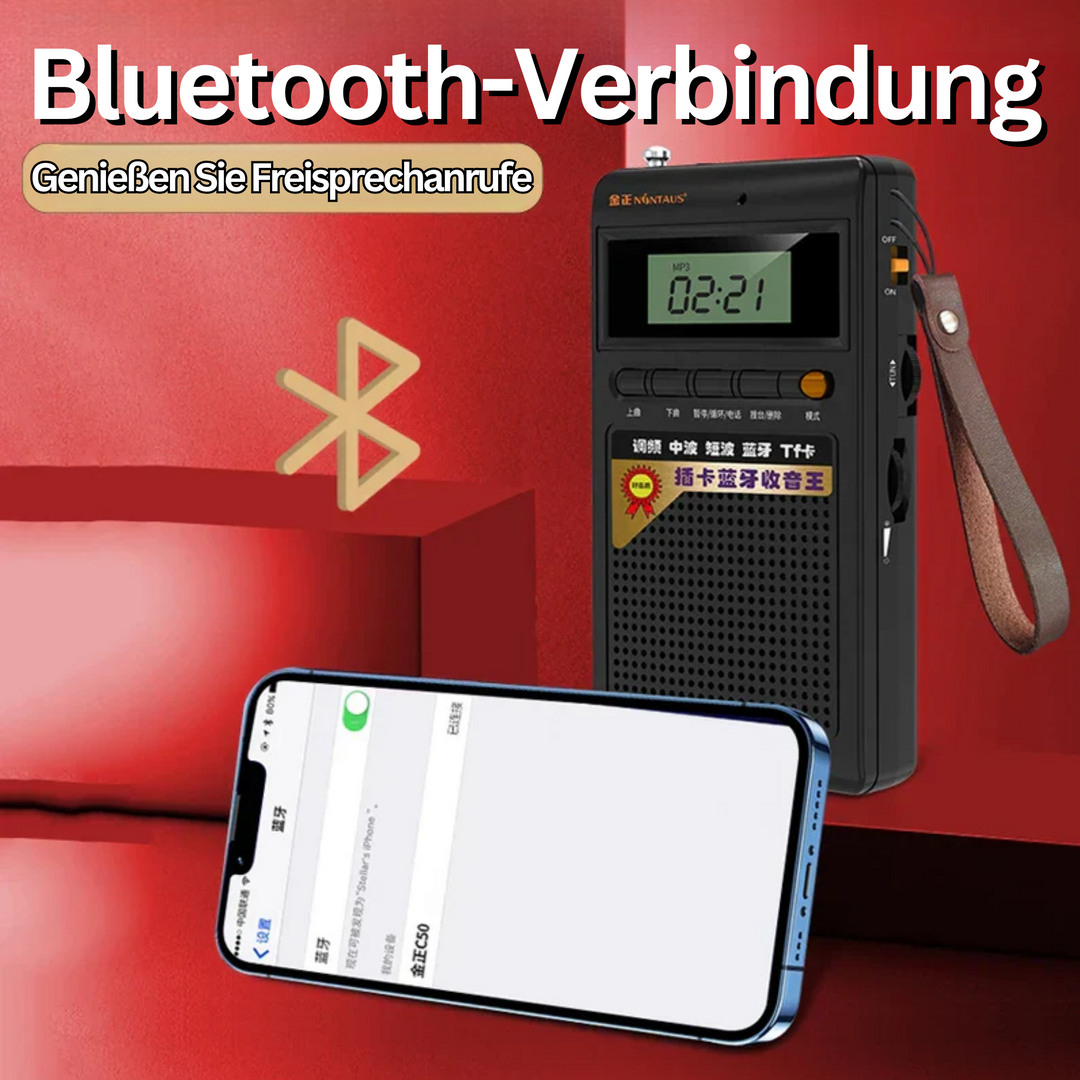 Portable Bluetooth Radio and MP3 Player - SoundPocket Mini