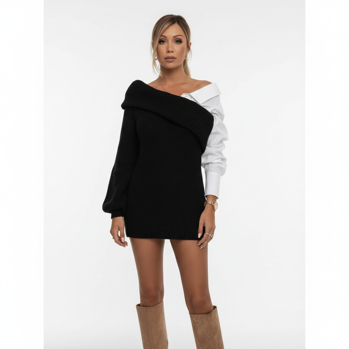 Strickkleid Mit Hemd -  Margarete