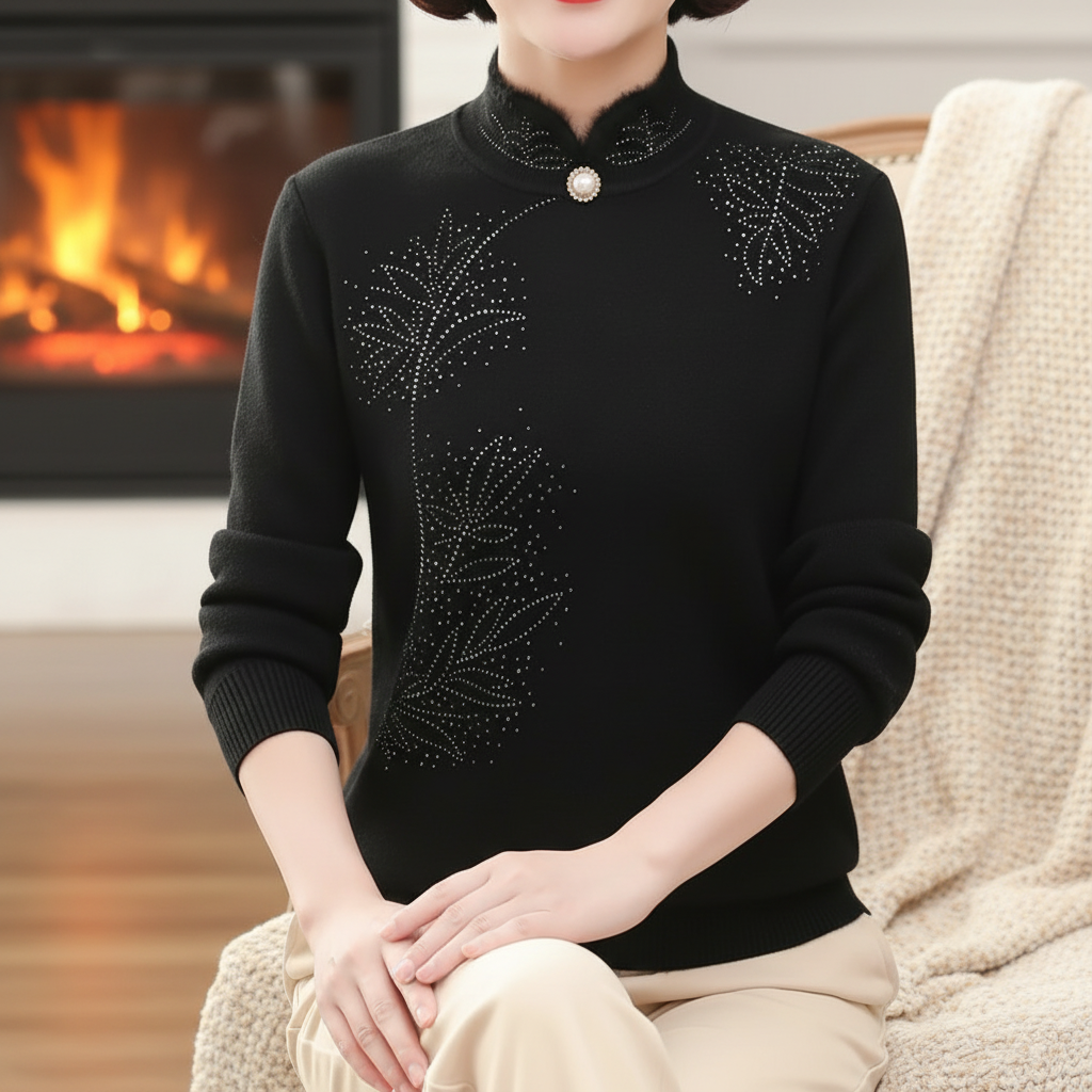 Strickpullover Mit Hohem Kragen - Susanne