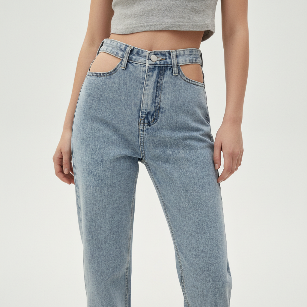 Stylische Jeans Mit Cutouts - Marina