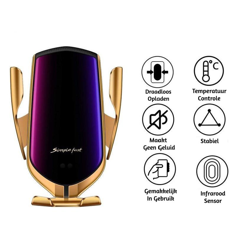 Automatic phone holder with wireless charger – GripCharge