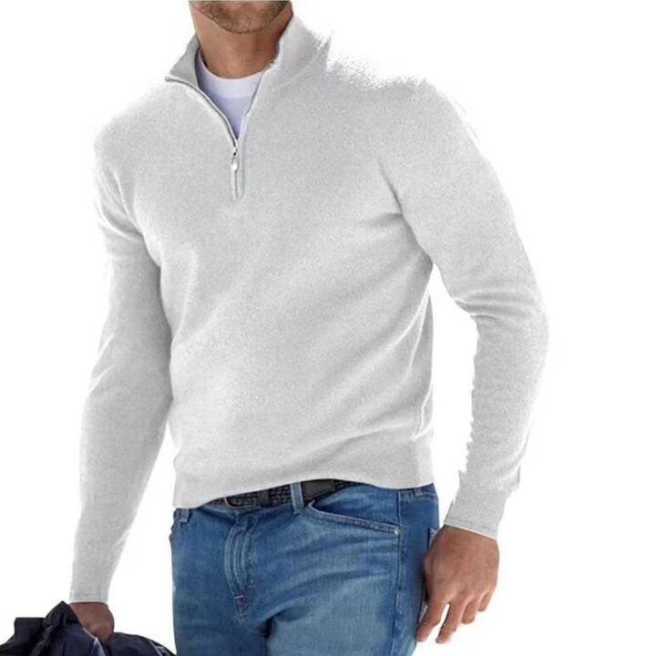 Luxe Men's Sweater with Zipper - Mason