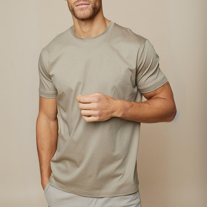 Shiny & Soft Men's T-Shirt made of Mercerized Cotton – Leon