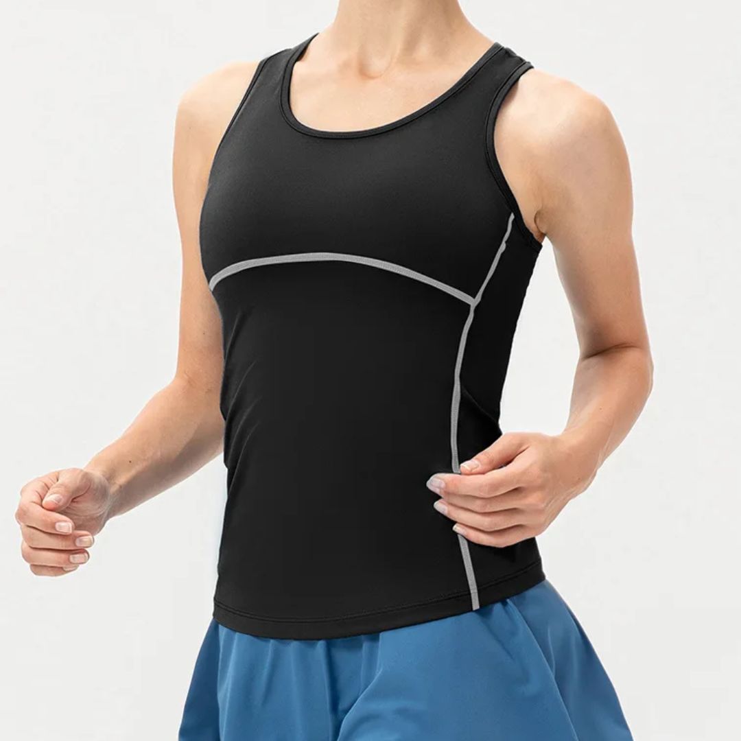 Arlene camiseta sin mangas de yoga de secado rápido