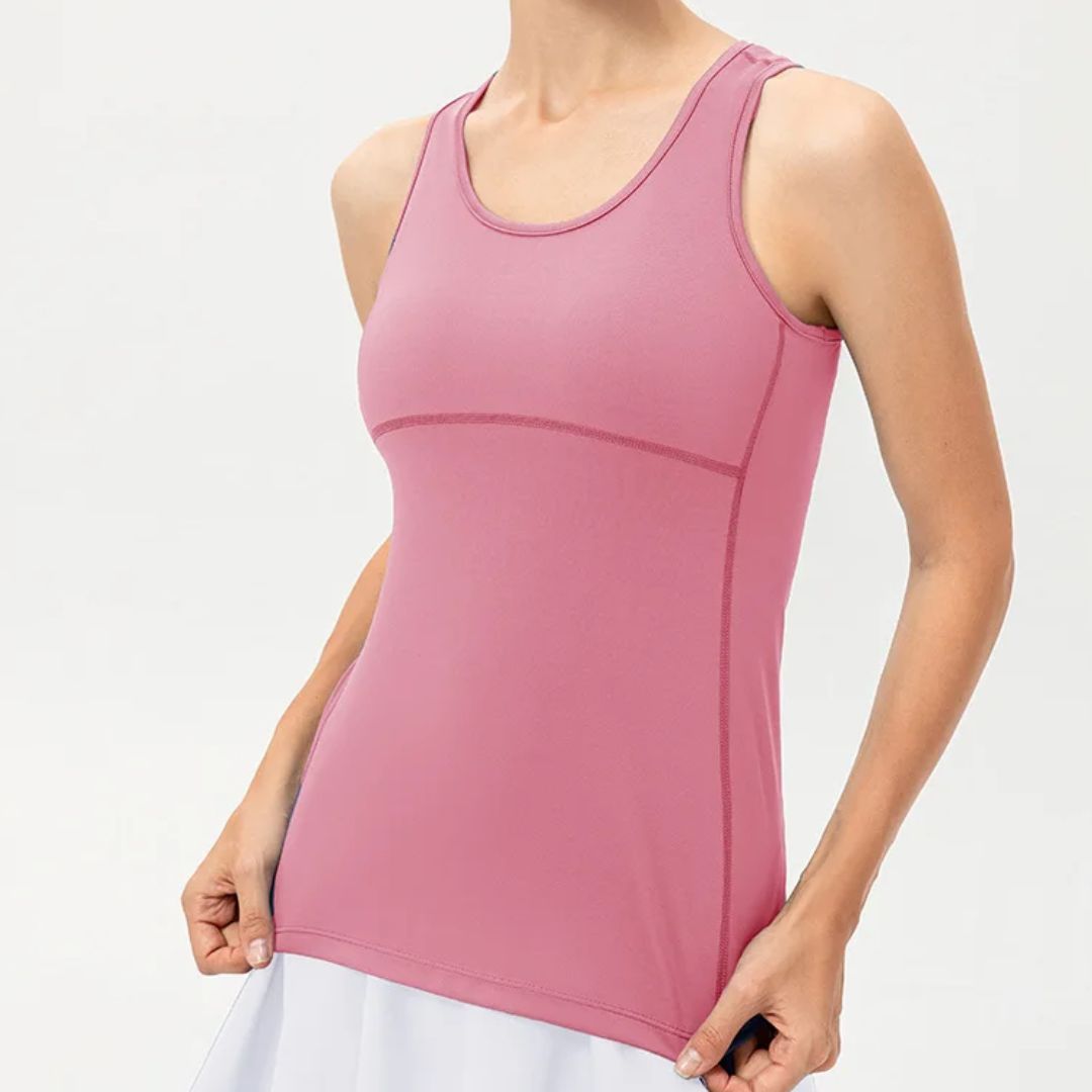 Arlene camiseta sin mangas de yoga de secado rápido