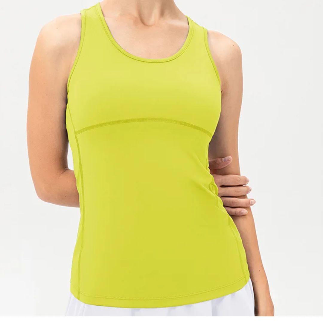 Arlene camiseta sin mangas de yoga de secado rápido