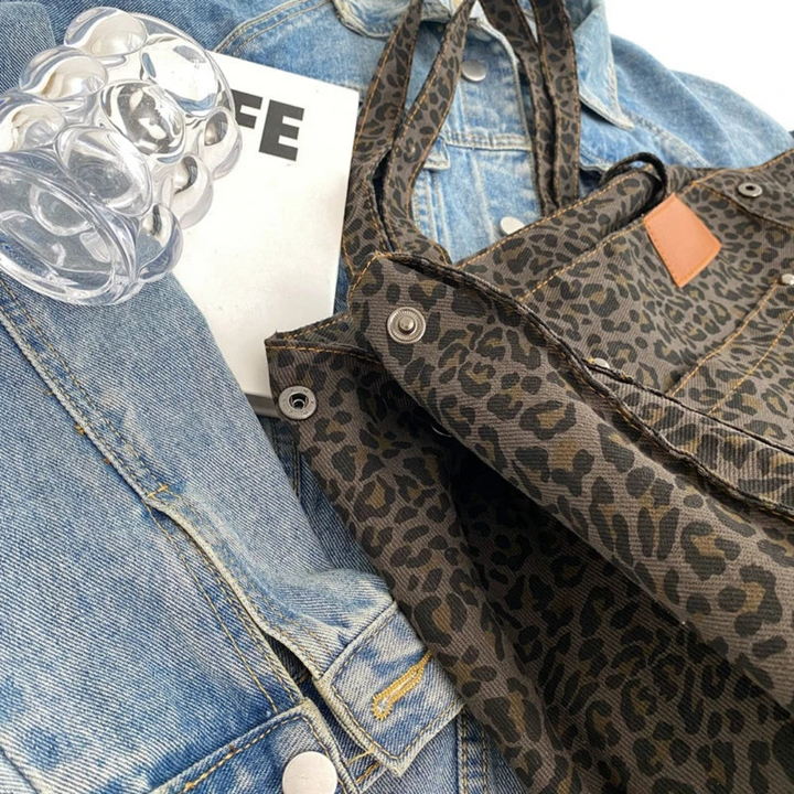 Bolso elegante con estampado de leopardo - WildElegance
