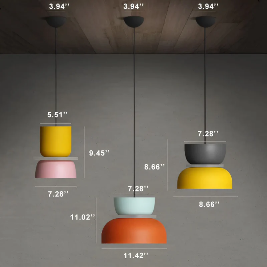 Farverig og trendy Macaron LED pendel - VividGlow