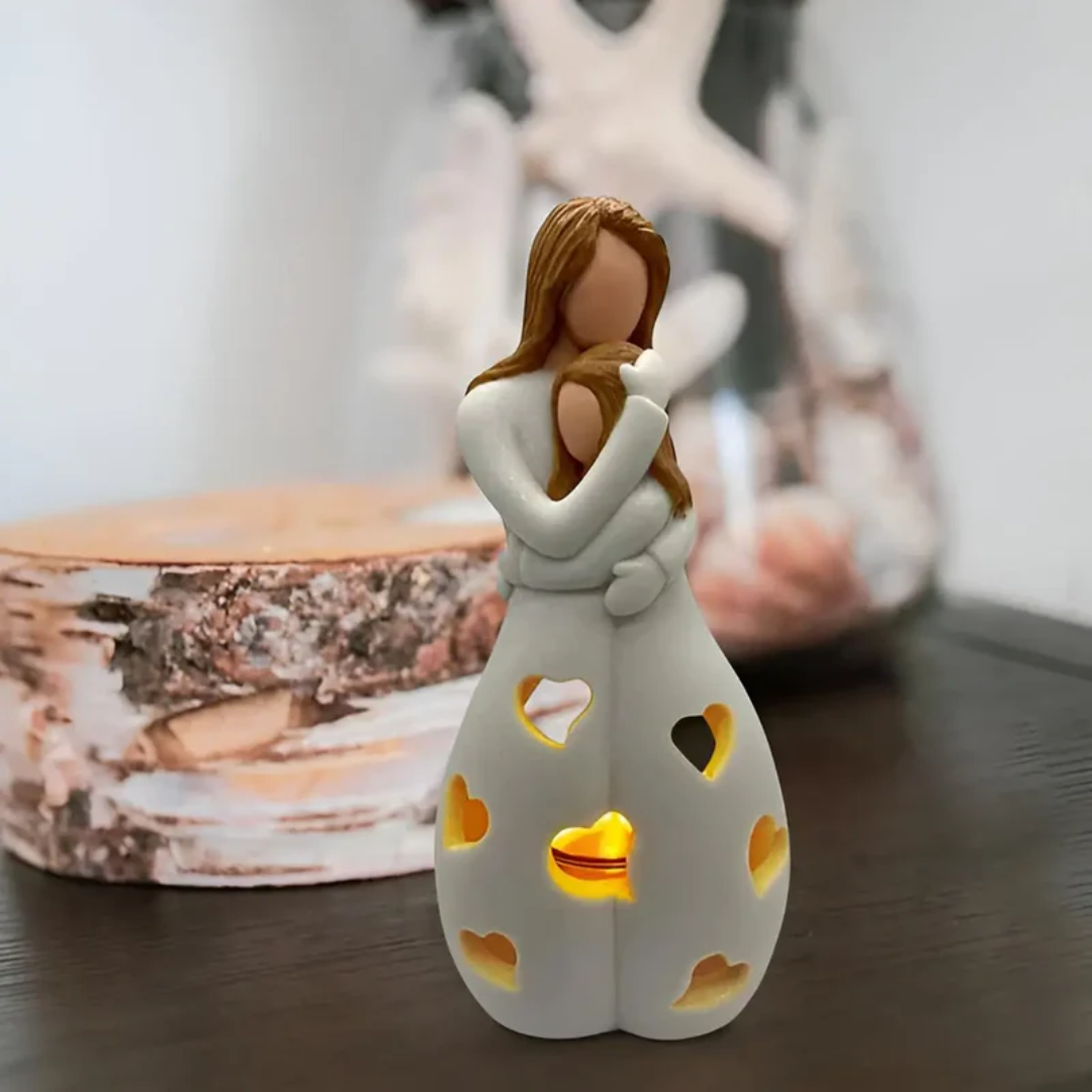 Embracing Mother and Daughter Candle Holder - EternalBond