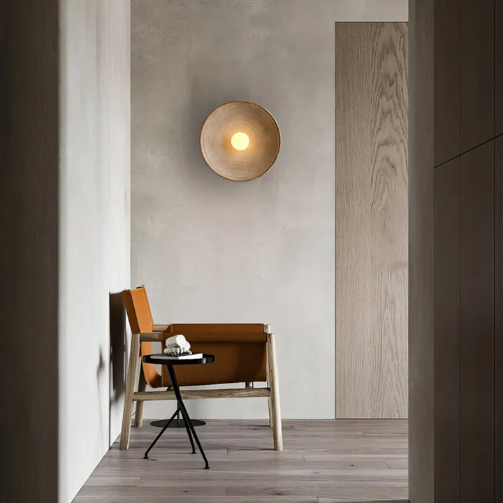 Japansk Wabi-Sabi vegglampe - ZenGlow Disc