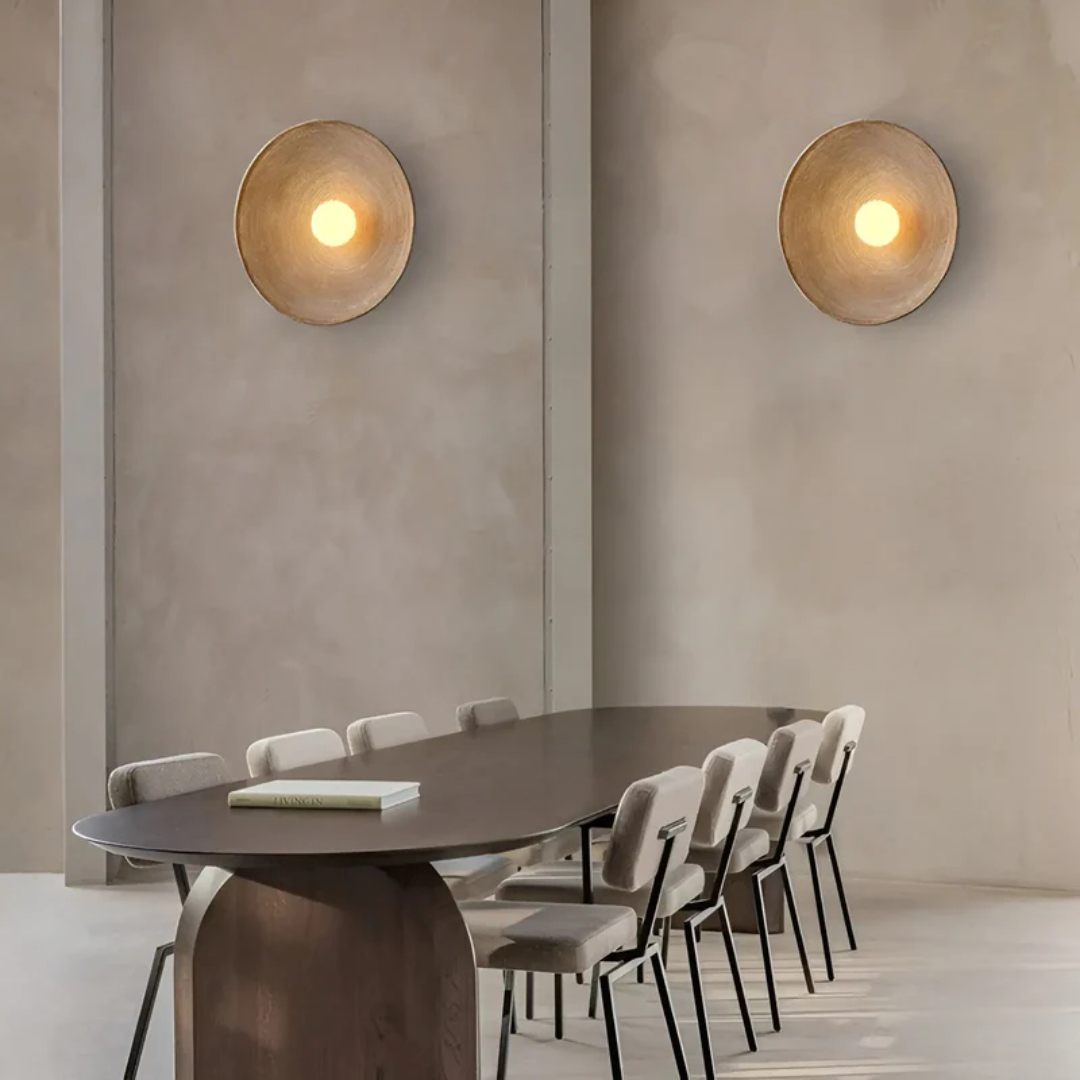 Japansk Wabi-Sabi vegglampe - ZenGlow Disc