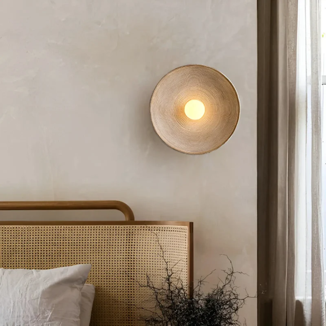 Japansk Wabi-Sabi vegglampe - ZenGlow Disc