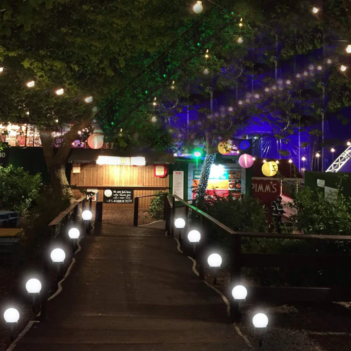 3 piezas de luces solares LED impermeables para jardín - SunLuxe Orbs