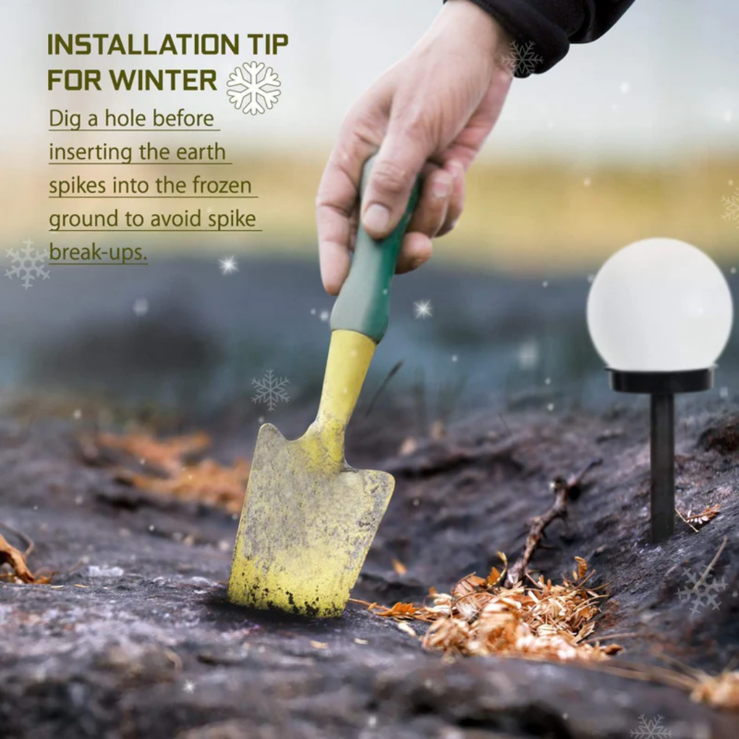 3 piezas de luces solares LED impermeables para jardín - SunLuxe Orbs