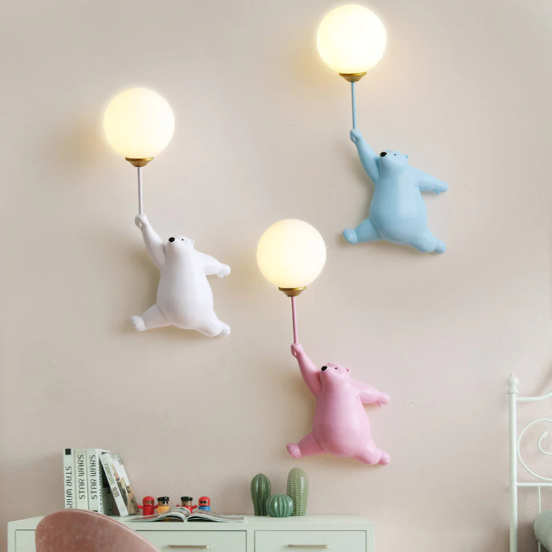 Lámpara de pared LED con diseño de oso - TeddyGlow
