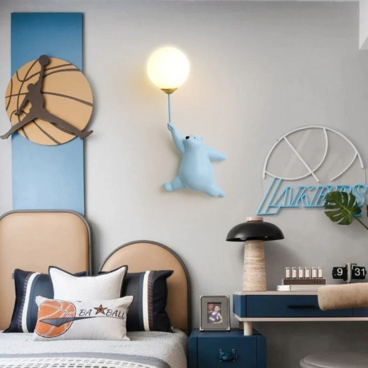 Lámpara de pared LED con diseño de oso - TeddyGlow