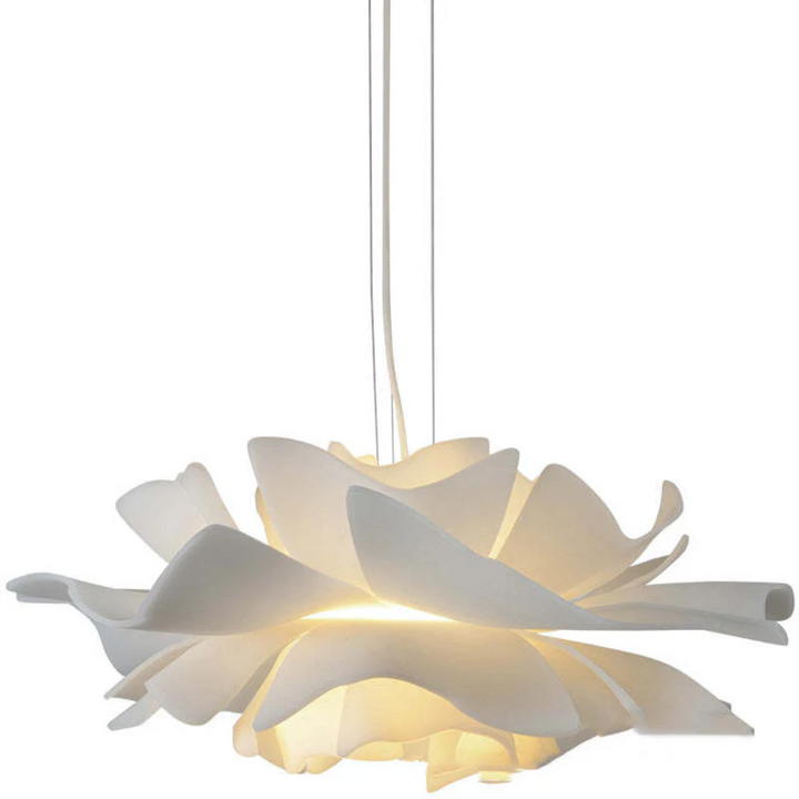 Design Hanging Lamp Flower White Metal - Sophia