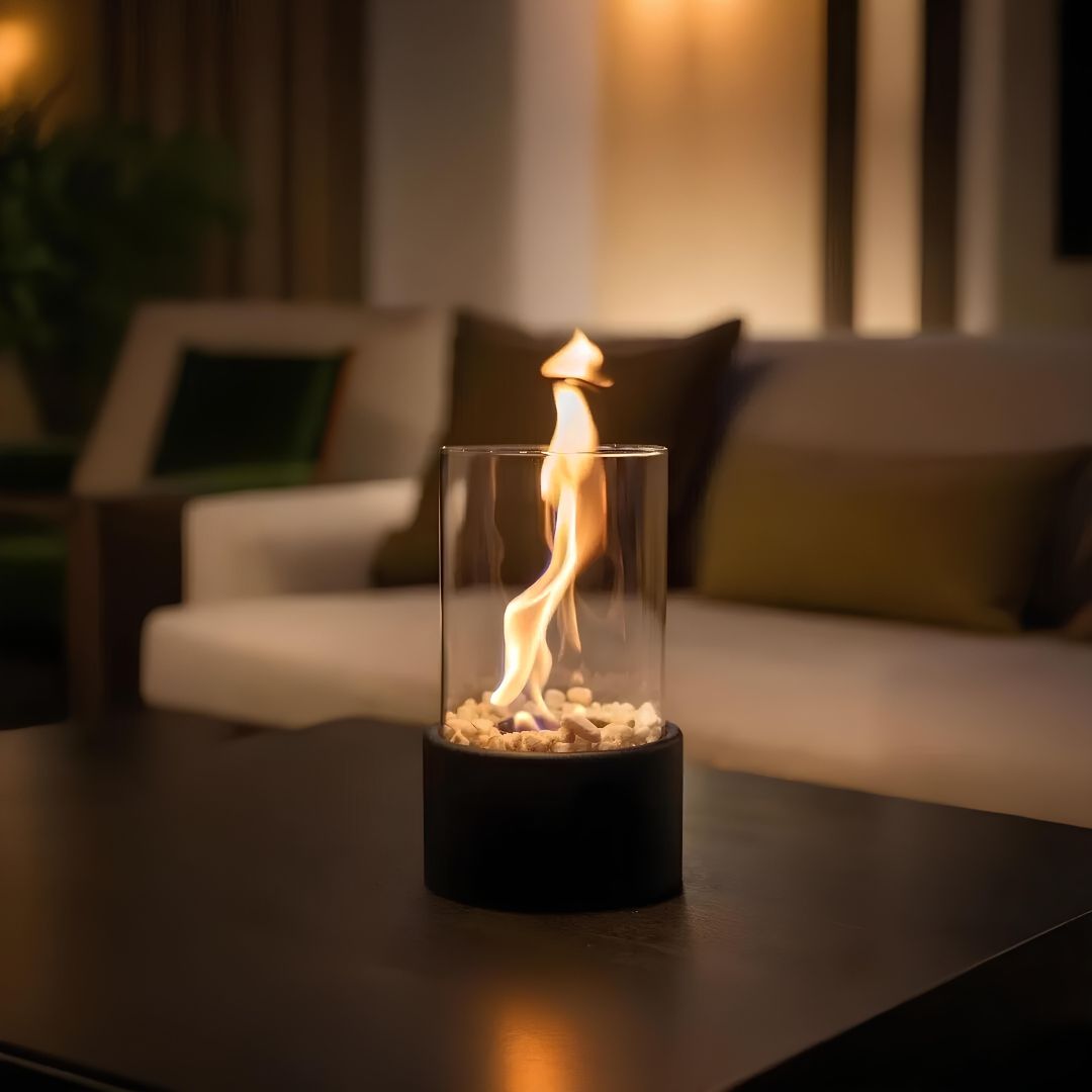 Classic oil lamp with open flame - Lumora