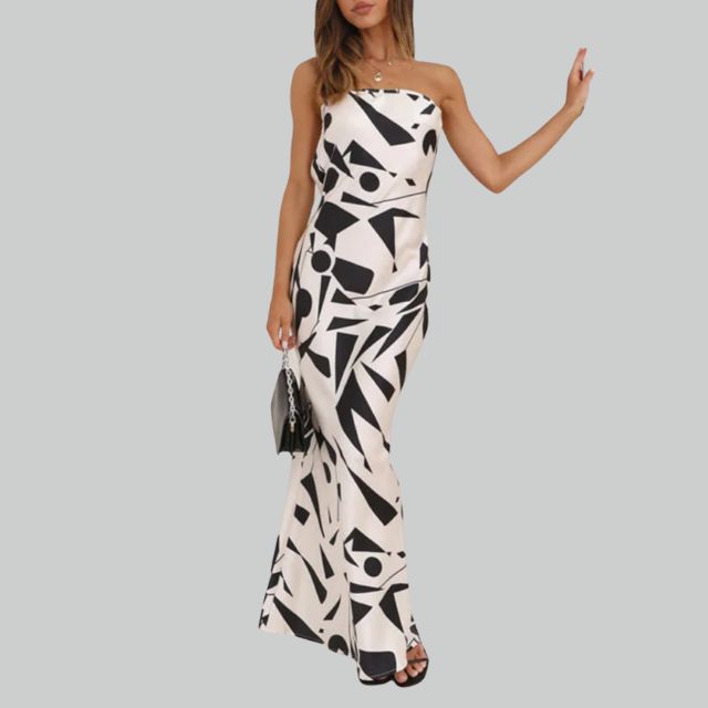 Strapless Maxi Dress with Casual Fit – Jade