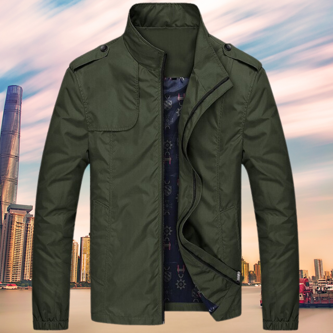Windproof men's jacket with collar - Camden