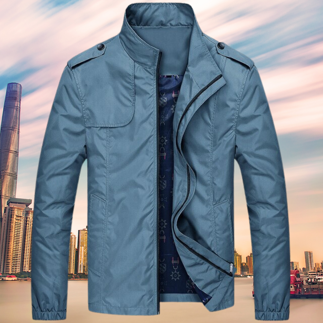 Windproof men's jacket with collar - Camden