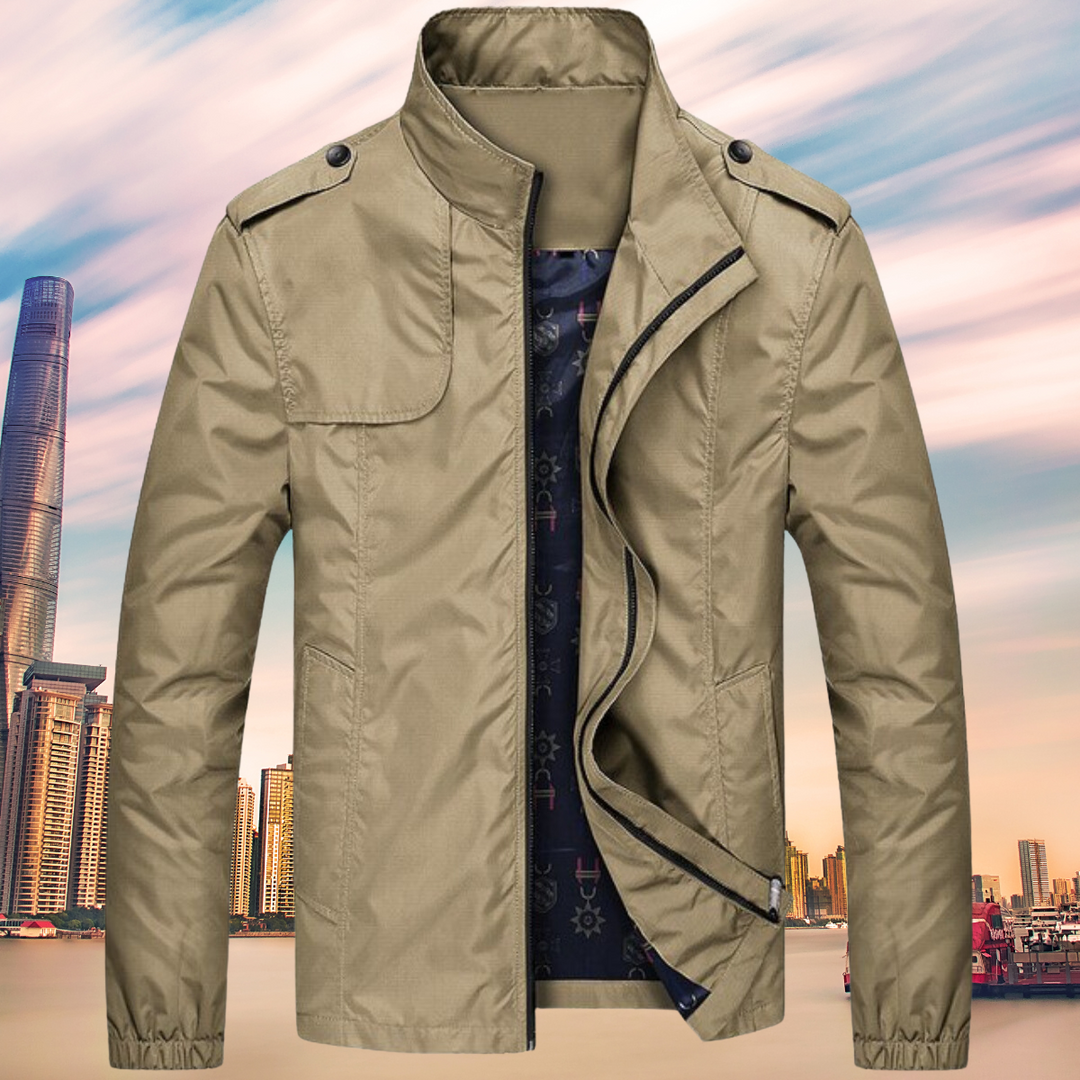 Windproof men's jacket with collar - Camden