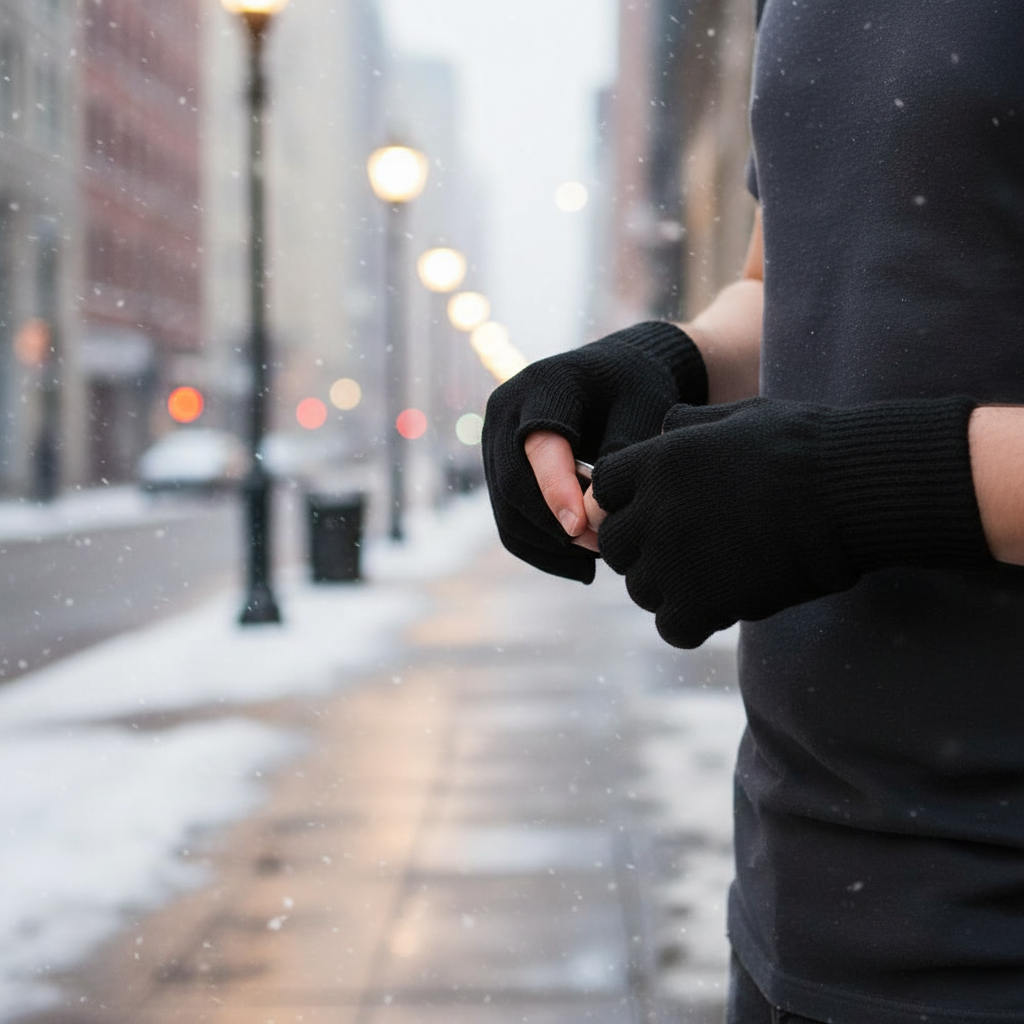 Fingerlose Strickhandschuhe - WarmFlex