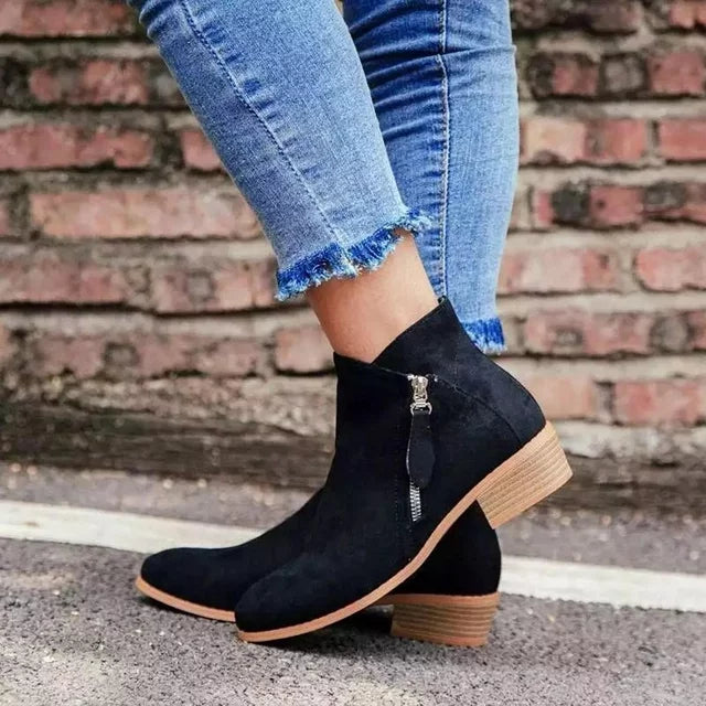 Autumn Women's Leather Ankle Boots – Saphira